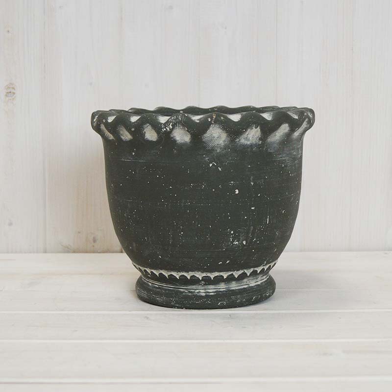 Dark Green Cement Pot (D20cm) detail page